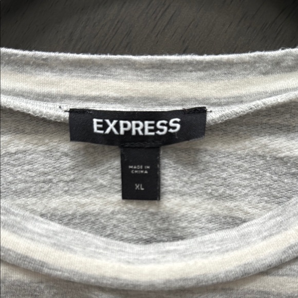 Striped Gray Ruffle Top - Picture 3 of 7